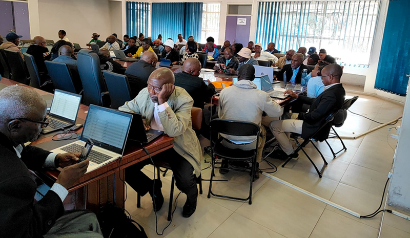 Figure 2: Climsoft_Web training for MSD staff from 25 meteorological stations (Belvedere, Harare)