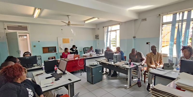 Figure 1: Climsoft Web training for staff at MSD Head Office (Belvedere, Harare)