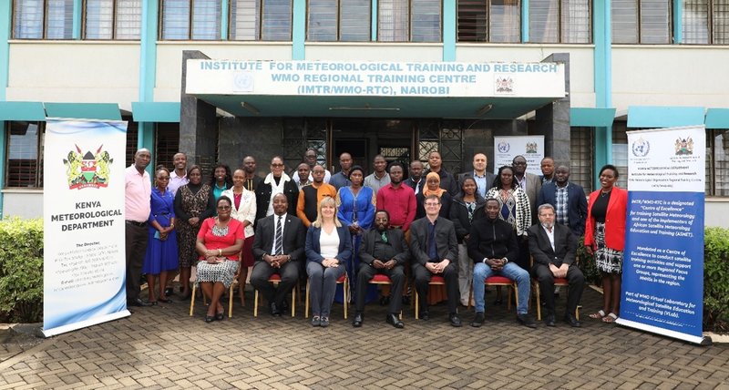 Participants with the Director of Kenya Meteorological Department
